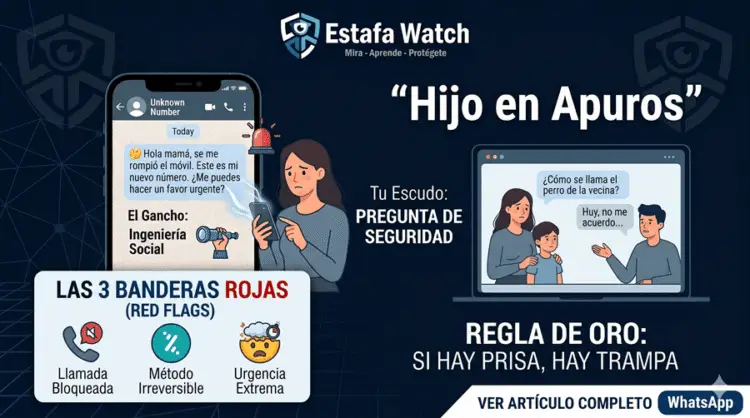 Hijos en Apuros estafas por WhatsApp